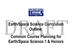Earth/Space Science Curriculum Outline