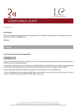 STANDARDS - Lee`s Compliance