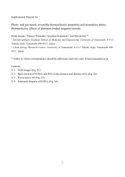 Supplemental Material for Photo- and gas