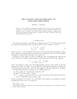 The capacity-volume inequality - Union College Math Department