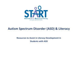 Autism Spectrum Disorder (ASD) and Literacy