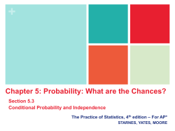 + Conditional Probability and Independence