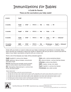Immunizations for Babies