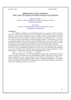 broensted acids and bases: they are not substances but molecules
