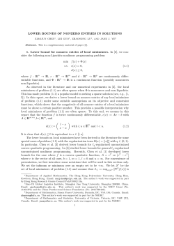 Lower bounds of nonzero entries in solutions