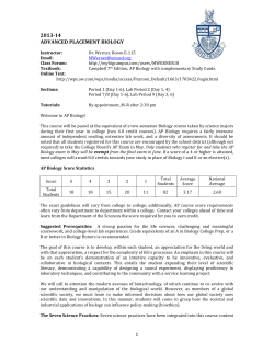 AP Biology Syllabus Form - Upper Merion Area School District