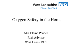Oxygen Safety in the Home - National Patient Safety Agency