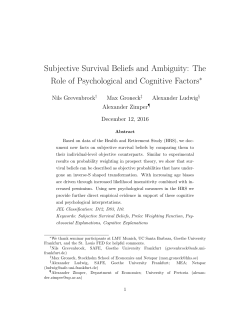 Subjective Survival Beliefs and Ambiguity