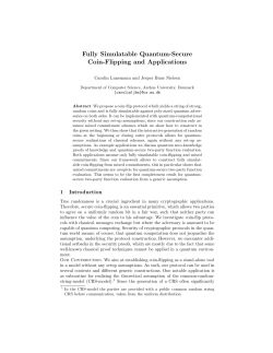 Fully Simulatable Quantum-Secure Coin