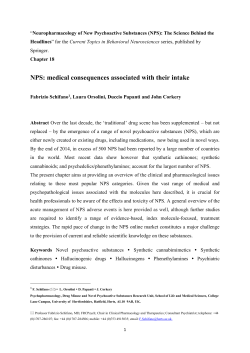 3 Clinical and adverse effects of synthetic cathinones 3.1