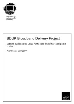 Bidding guidance for Local Authorities and other local