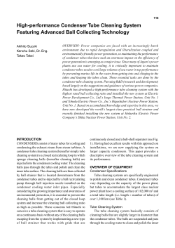 High-performance Condenser Tube Cleaning
