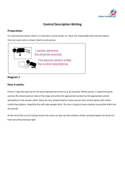 Control Description Writing