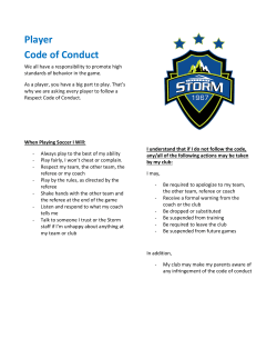 Player Code of Conduct