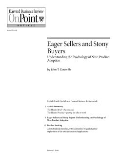 Eager Sellers and Stony Buyers