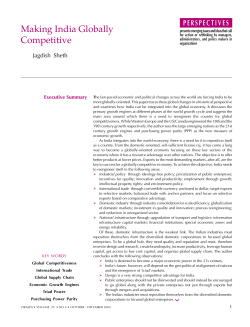 Making India Globally Competitive