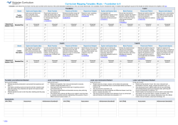 Curriculum Mapping Template: Music