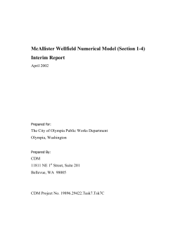 McAllister Wellfield Numerical Model (Section 1-4
