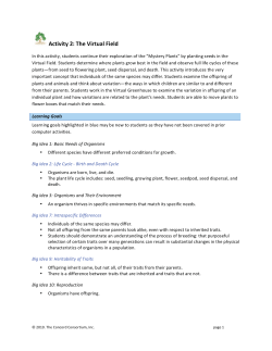 Plant Activity 2 Guide