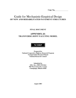 Guide for Mechanistic-Empirical Design