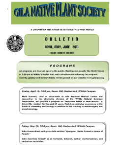 B B  U  L  L  E  T  I  N - Gila Native Plant Society