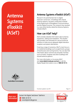 Antenna Systems eToolkit (ASeT)