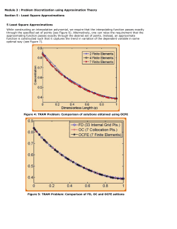 Problem Discretization using Approximation Theory Section 5