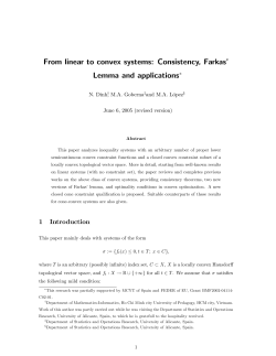 From linear to convex systems: Consistency, Farkas5 Lemma