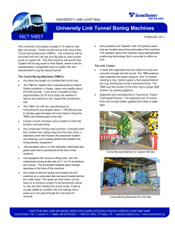 University Link Tunnel Boring Machines