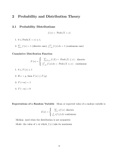 2 Probability and Distribution Theory