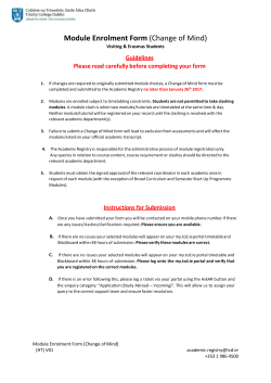 Module Enrolment Form (Change of Mind)