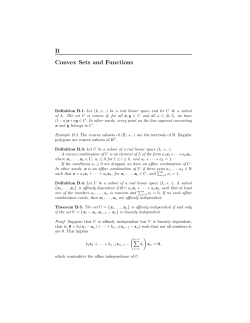 B Convex Sets and Functions