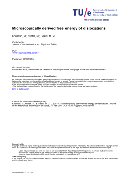 Microscopically derived free energy of dislocations