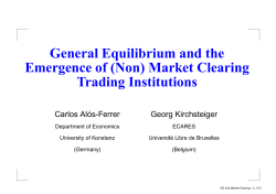 Market Clearing Trading Institutions