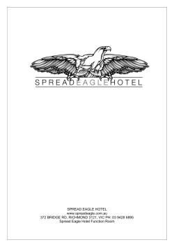 03 9428 6895 Spread Eagle Hotel Function Room