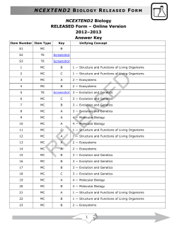 NCEXTEND2 BIOLOGY RELEASED FORM