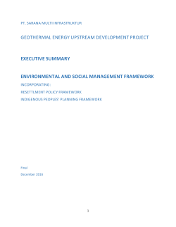 Indonesia - Geothermal Energy Upstream Development Project