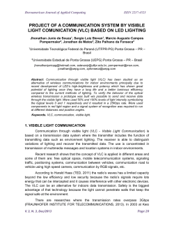 project of a communication system by visible light comunication (vlc)