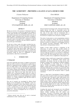 THE `AUDIOVIEW` &ndash; PROVIDING A GLANCE AT JAVA SOURCE