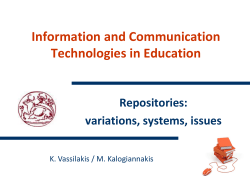08.2 Repositories: variations, systems, issues