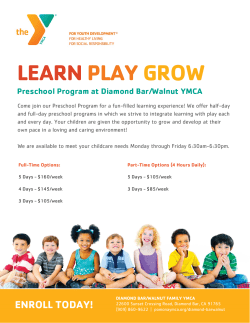 learn play grow - Pomona Valley YMCA