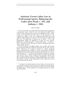 Antitrust Versus Labor Law in Professional Sports
