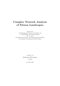 Complex Network Analysis of Fitness Landscapes
