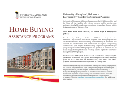 Baltimore City Home Buying Assistance Programs