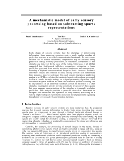 A mechanistic model of early sensory processing based on