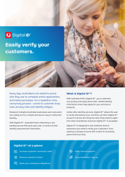 Digital iD: Easily verify your customers