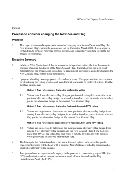 New Zealand Flag Consideration Project, Cabinet Paper: Process to