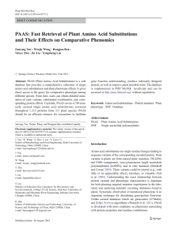 PAAS: Fast Retrieval of Plant Amino Acid Substitutions and Their
