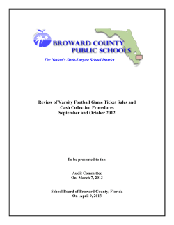 Review of Varsity Football Game Ticket Sales