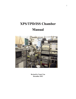 Manual to operate the XPS/TPD/ISS chamber